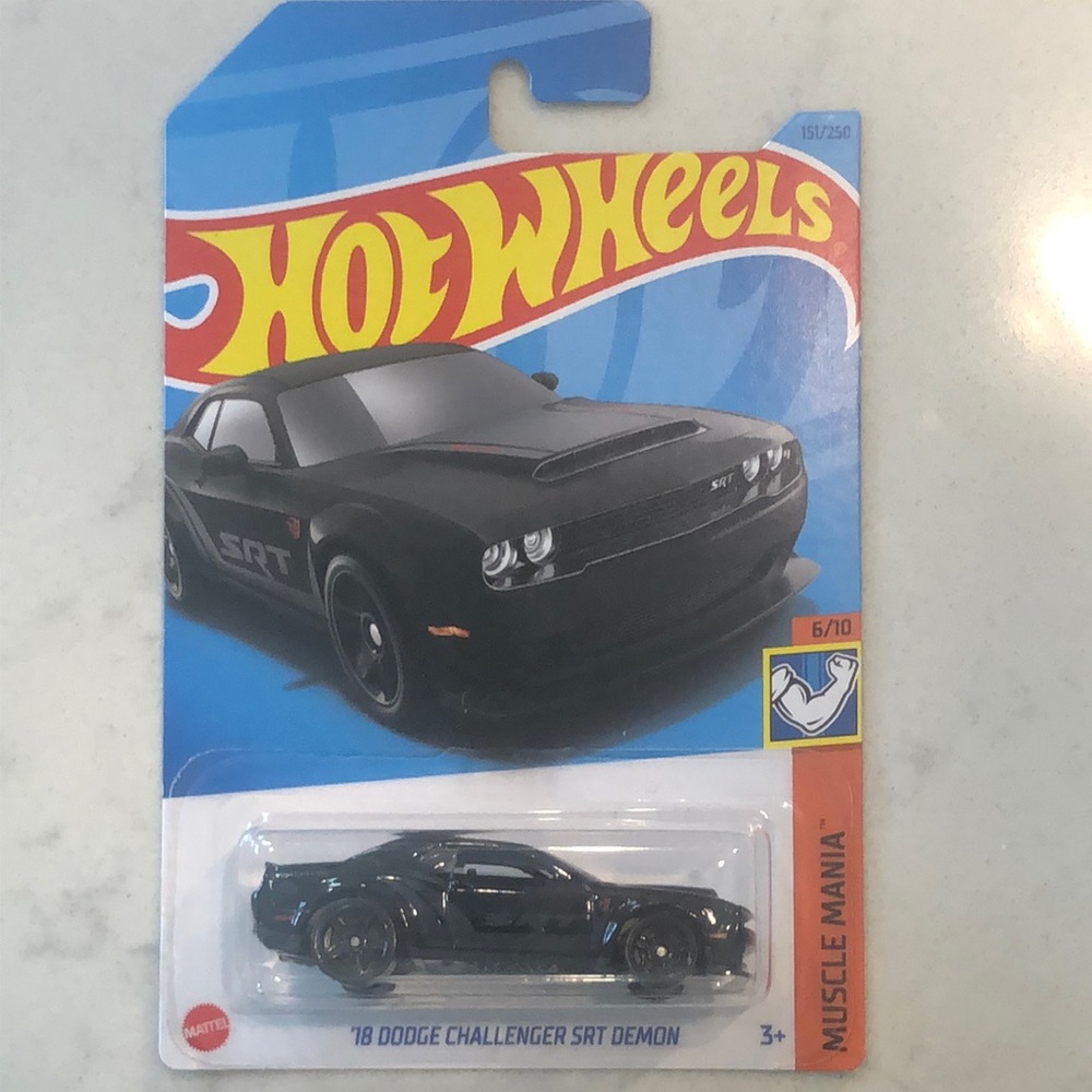 Black Dodge Challenger SRT Demon Toy Car
